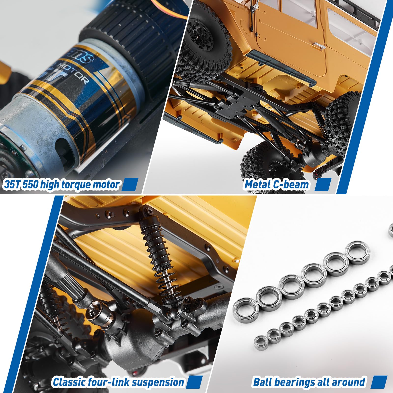 Amazon.co.jp: EAZYRC X FMS 1/10 トヨタ ランドクルーザー FJ40 RS